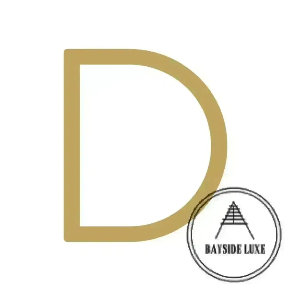 House Numbers and Letters Solid Brass - Hammered Satin Brass / 25 cm / D Bayside Luxe Signage - Hammered Satin Brass Floating Numbers and Letters - Noosa 25cm