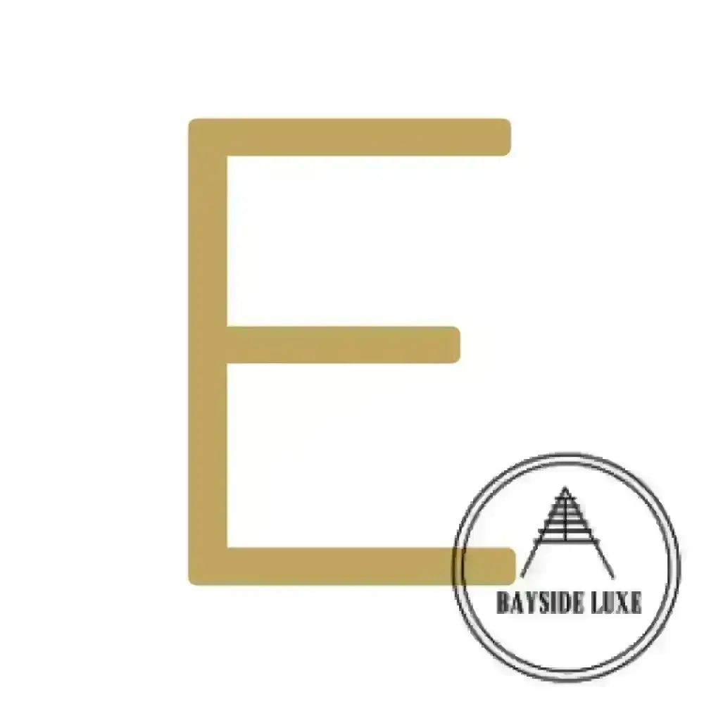 House Numbers and Letters Solid Brass - Hammered Satin Brass / 25 cm / E Bayside Luxe Signage - Hammered Satin Brass Floating Numbers and Letters - Noosa 25cm