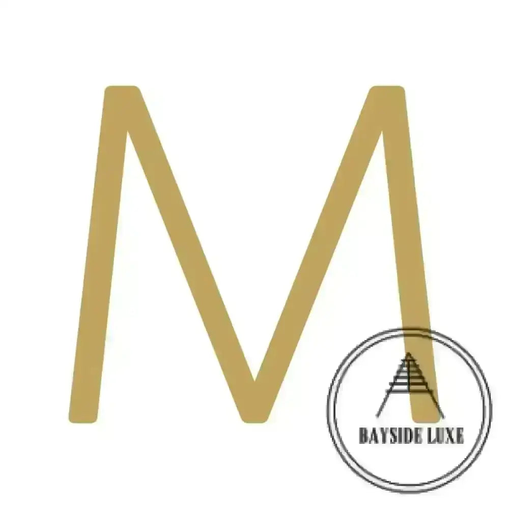 House Numbers and Letters Solid Brass - Hammered Satin Brass / 25 cm / M Bayside Luxe Signage - Hammered Satin Brass Floating Numbers and Letters - Noosa 25cm