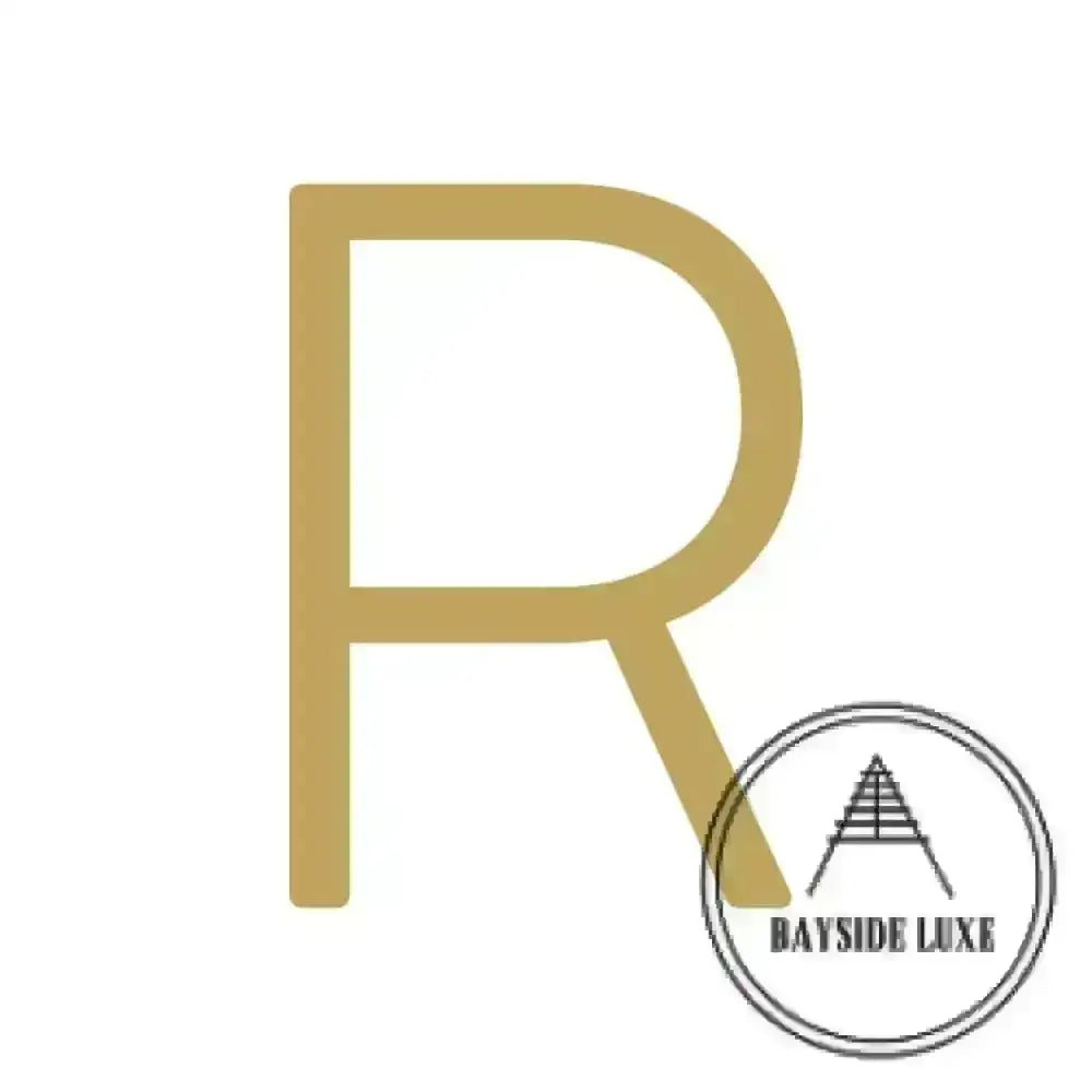 House Numbers and Letters Solid Brass - Hammered Satin Brass / 25 cm / R Bayside Luxe Signage - Hammered Satin Brass Floating Numbers and Letters - Noosa 25cm