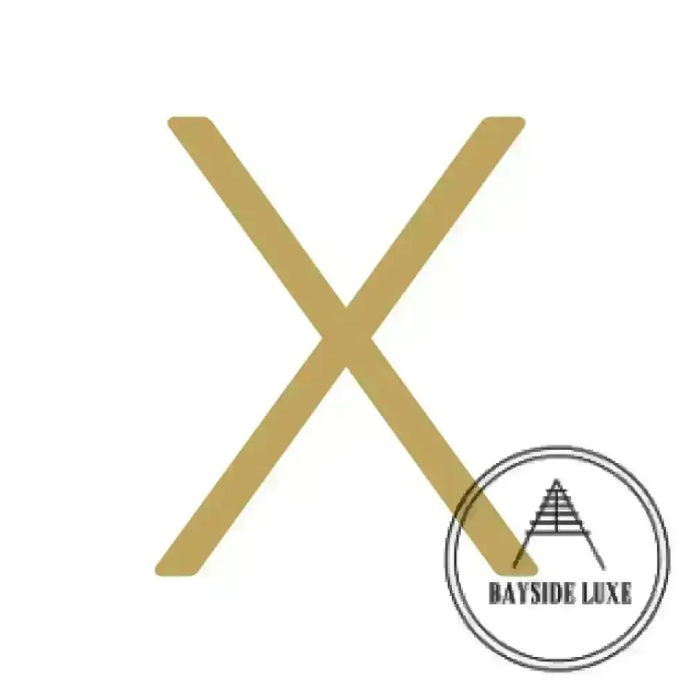 House Numbers and Letters Solid Brass - Hammered Satin Brass / 25 cm / X Bayside Luxe Signage - Hammered Satin Brass Floating Numbers and Letters - Noosa 25cm