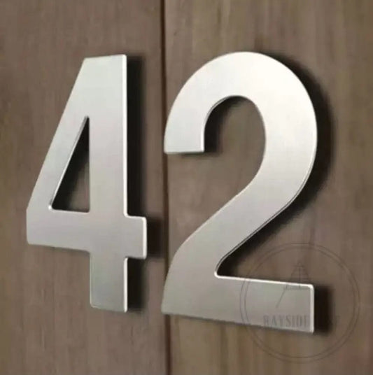 House Numbers Bayside Luxe XL Floating Numbers - Stainless Steel 300mm