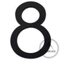 House Numbers Modern Bayside Luxe Floating House Numbers - Black 150mm