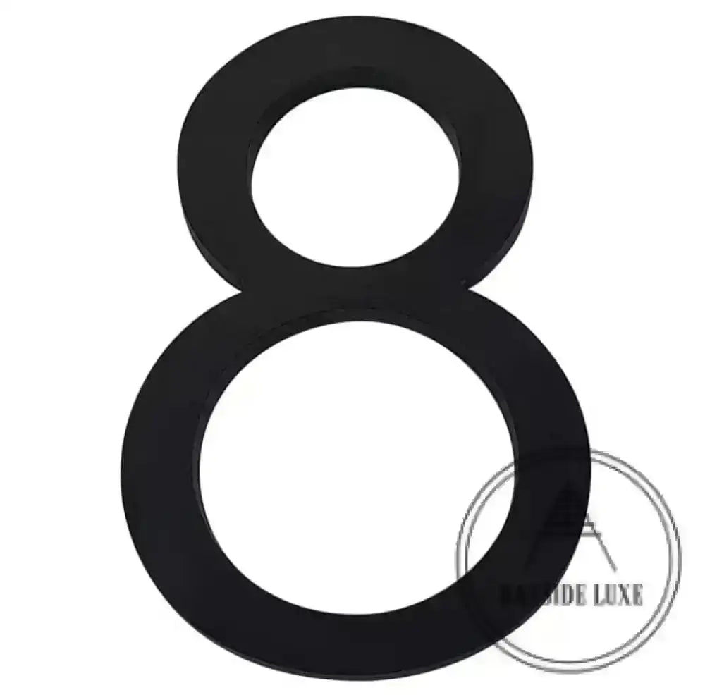 House Numbers Modern Bayside Luxe Floating House Numbers - Black 150mm