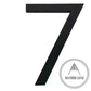 House Numbers Modern Bayside Luxe Floating House Numbers - Black 150mm