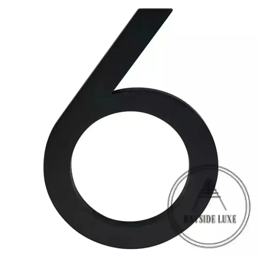 House Numbers Modern Bayside Luxe Floating House Numbers - Black 150mm