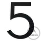 House Numbers Modern Bayside Luxe Floating House Numbers - Black 150mm