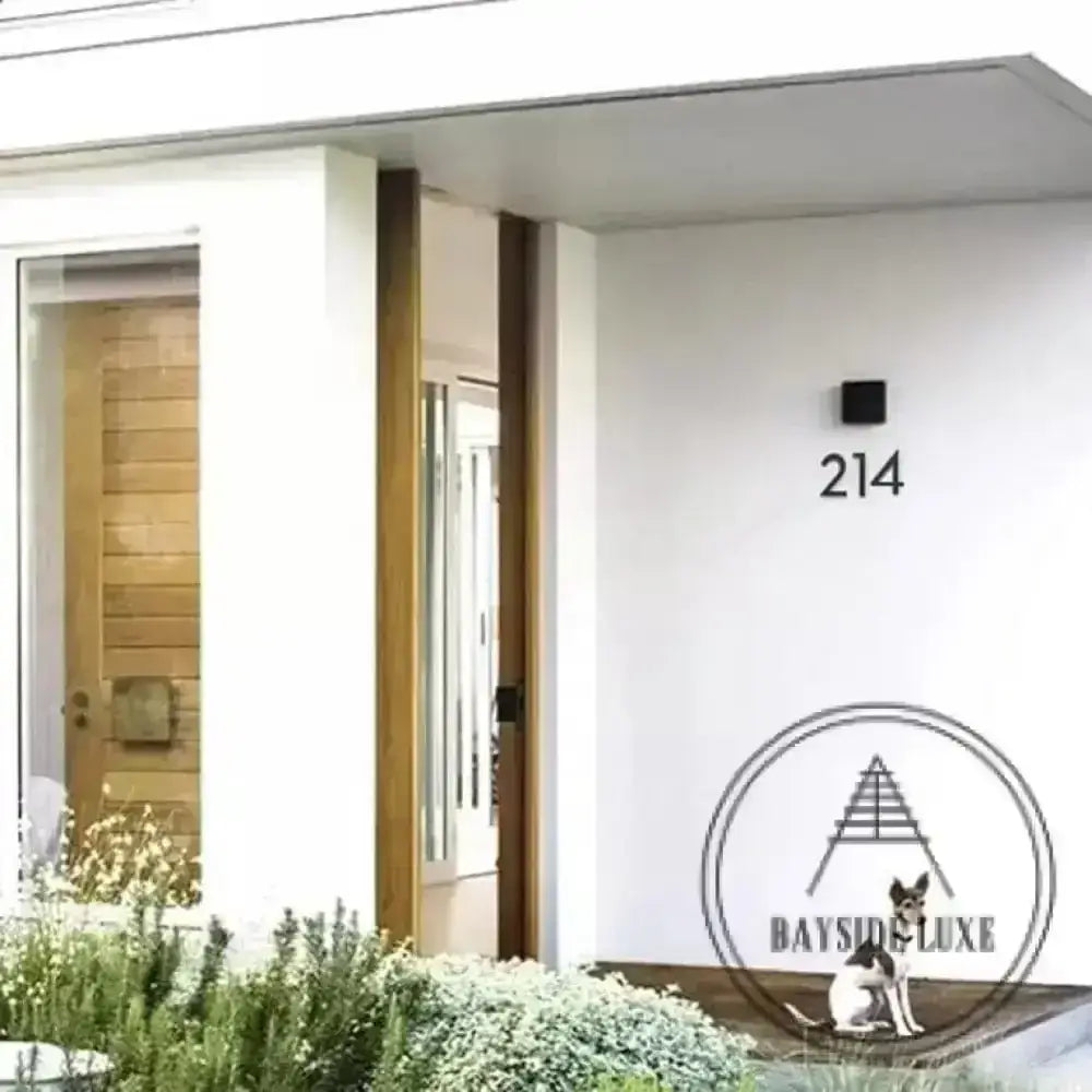 House Numbers Modern Bayside Luxe Floating House Numbers - Black 150mm
