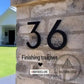 House Numbers Modern Bayside Luxe Floating House Numbers - Black 150mm