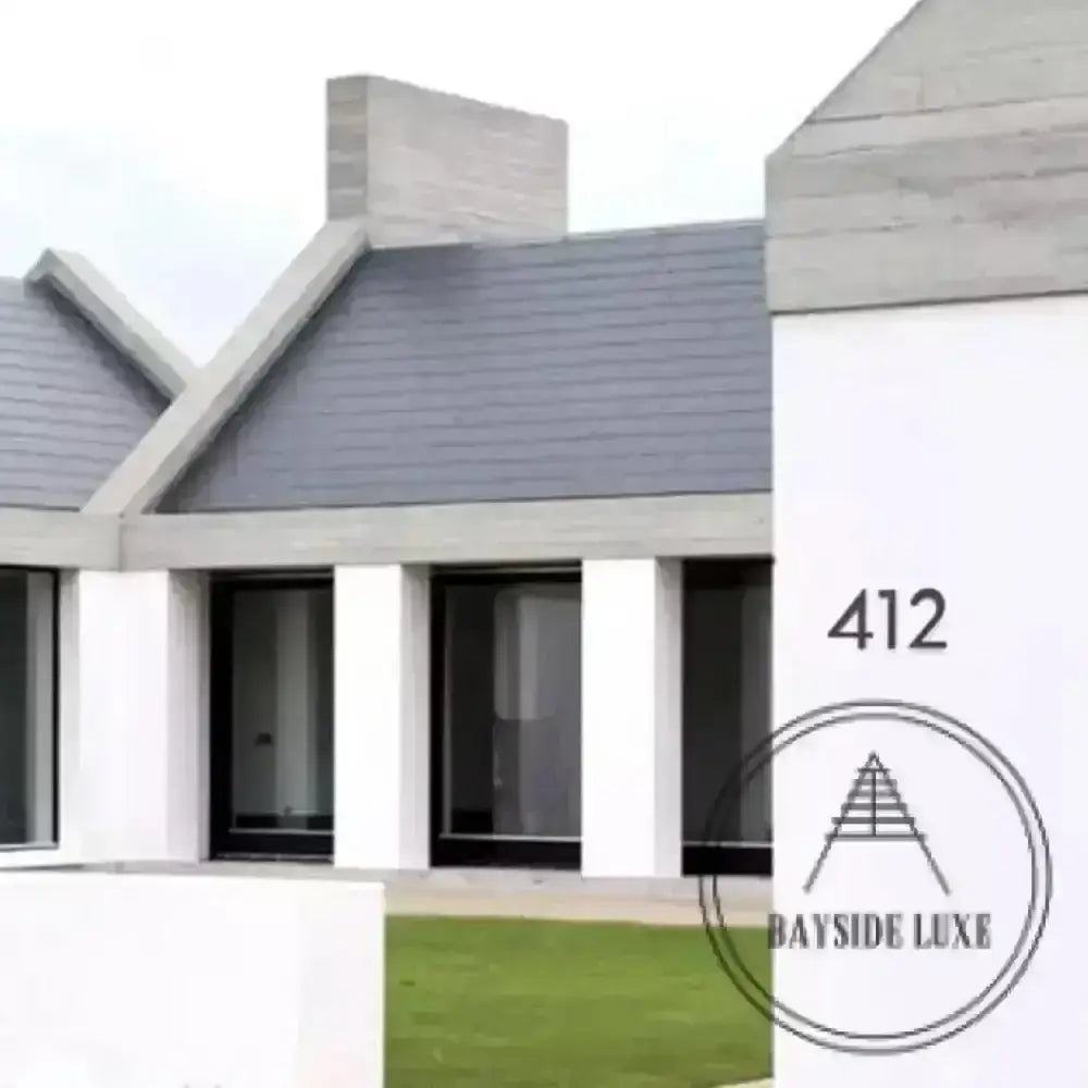 House Numbers Modern Bayside Luxe Floating House Numbers - Black 150mm