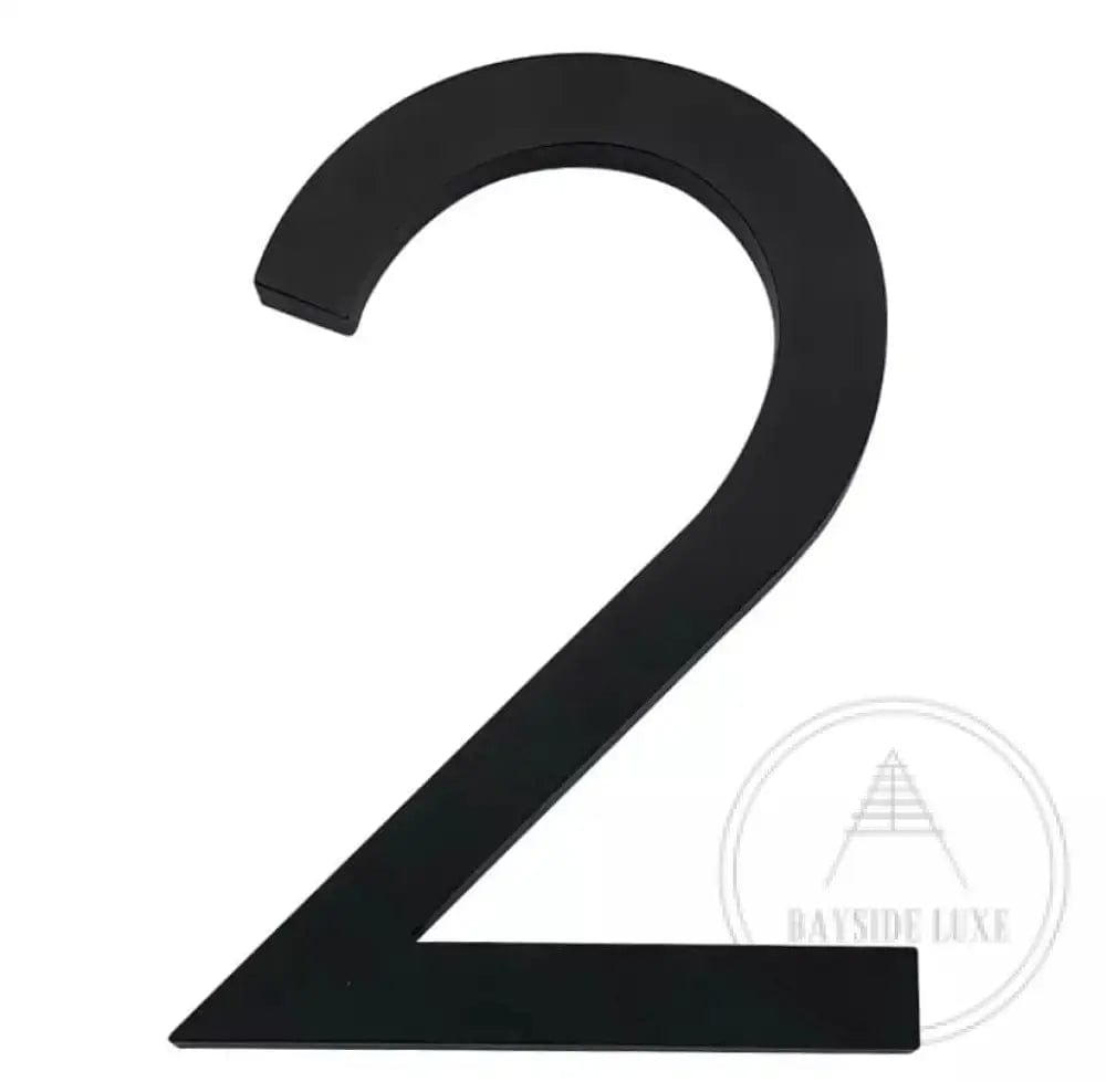 House Numbers Modern Bayside Luxe Floating House Numbers - Black 150mm