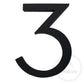 House Numbers Modern Bayside Luxe Floating House Numbers - Black 150mm