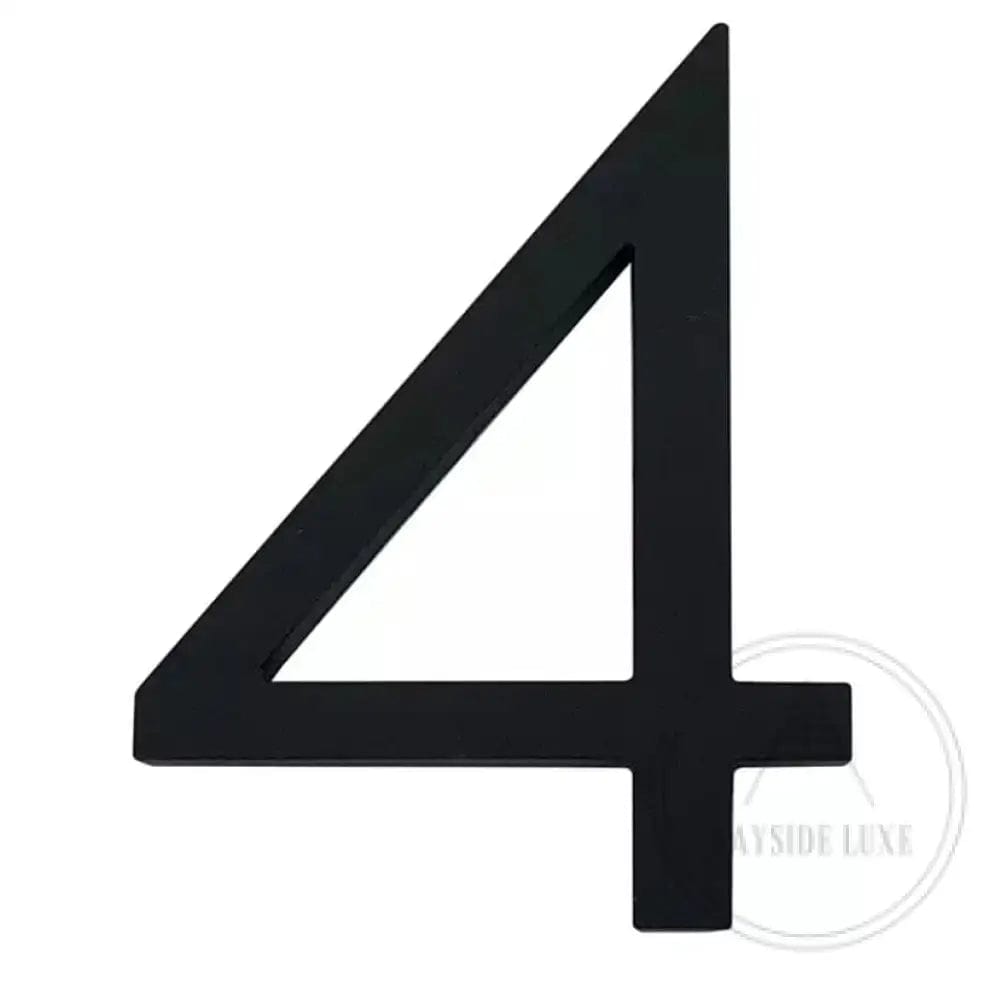 House Numbers Modern Bayside Luxe Floating House Numbers - Black 150mm