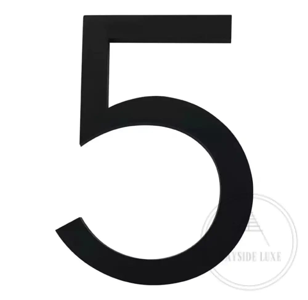 House Numbers Modern Bayside Luxe Floating House Numbers - Black 150mm