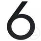 House Numbers Modern Bayside Luxe Floating House Numbers - Black 150mm