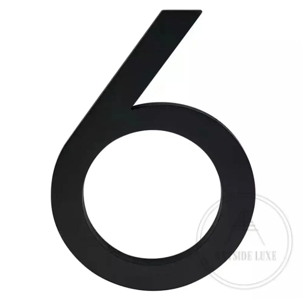 House Numbers Modern Bayside Luxe Floating House Numbers - Black 150mm