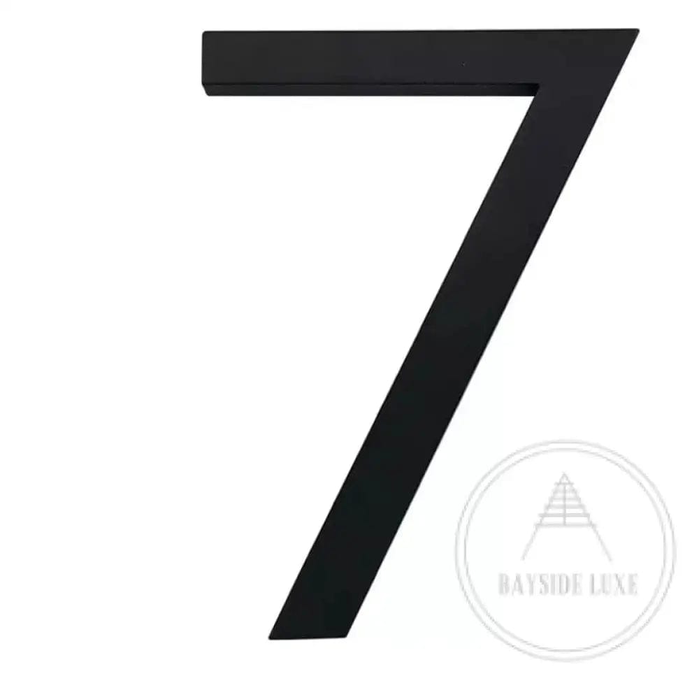 House Numbers Modern Bayside Luxe Floating House Numbers - Black 150mm