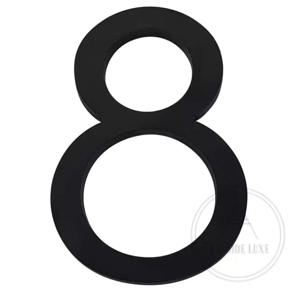 House Numbers Modern Bayside Luxe Floating House Numbers - Black 150mm