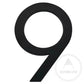 House Numbers Modern Bayside Luxe Floating House Numbers - Black 150mm