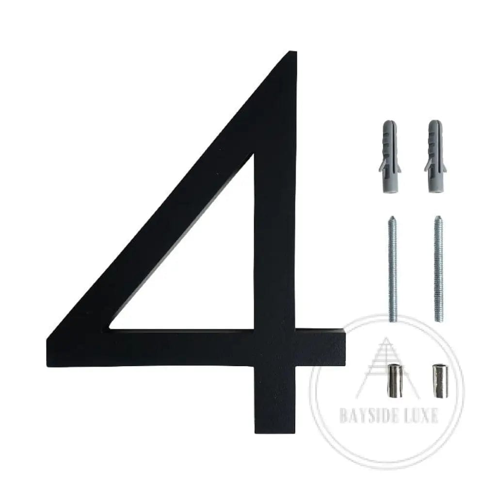 House Numbers Modern Bayside Luxe Floating House Numbers - Black 150mm