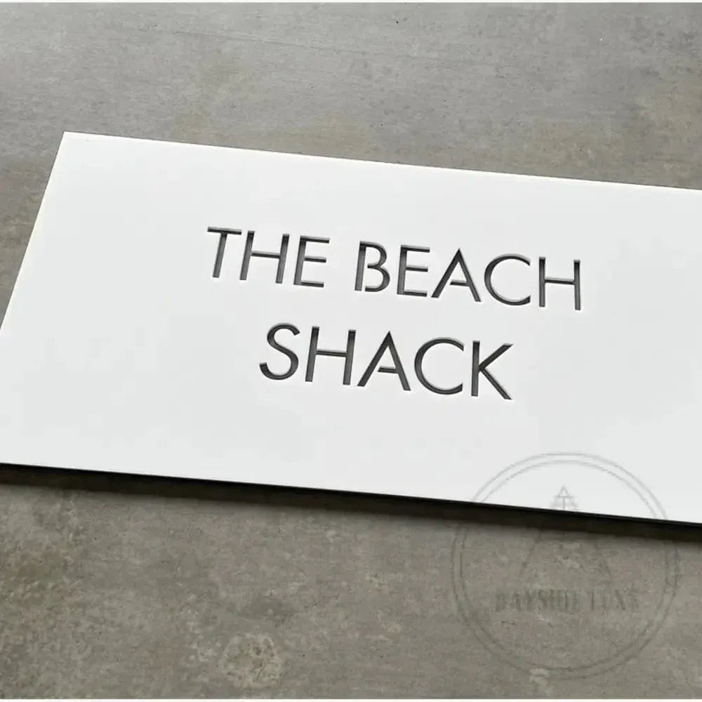 House Sign Bayside Luxe - Personalised Airbnb or Home Sign