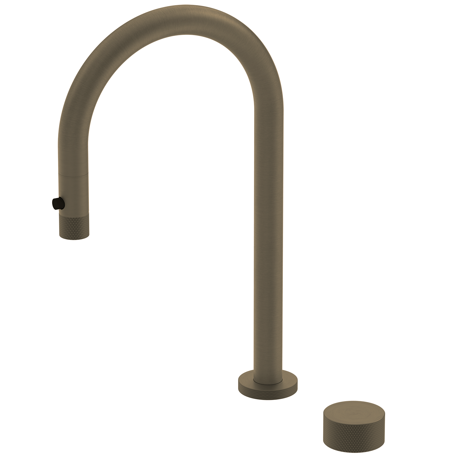 Kitchen Portsea Gooseneck Kitchen Mixer with Pullout Spray Antique Brass