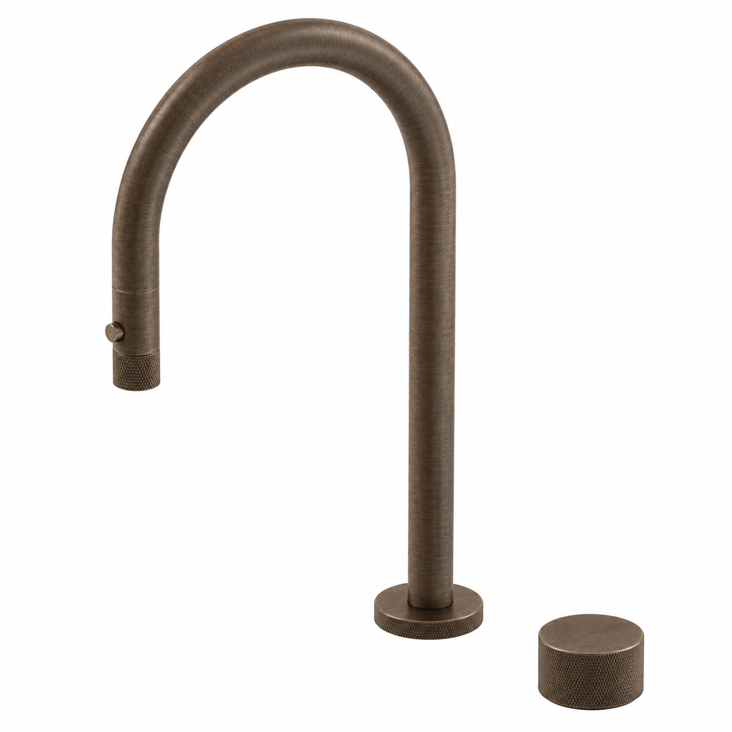 Kitchen Portsea Gooseneck Kitchen Mixer with Pullout Spray - Antique Brass