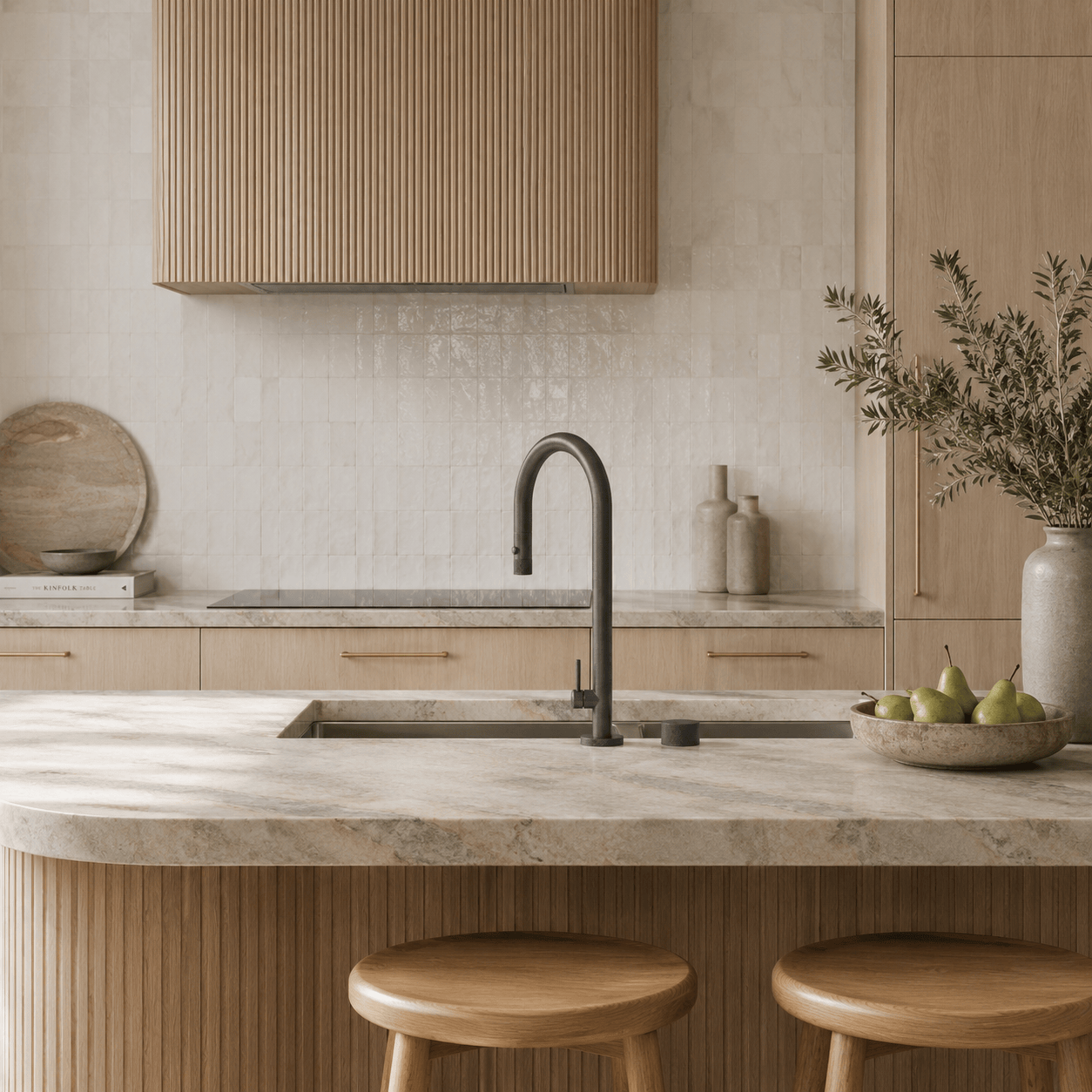 Kitchen Portsea Gooseneck Kitchen Mixer with Pullout Spray - Gunmetal