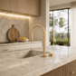 Kitchen Portsea Gooseneck Kitchen Mixer with Pullout Spray - Satin Brass
