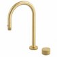 Kitchen Portsea Gooseneck Kitchen Mixer with Pullout Spray - Satin Brass