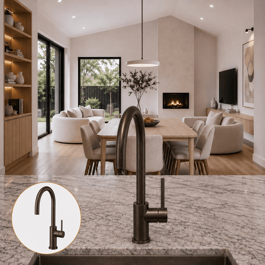 Kitchen Vaucluse Gooseneck Kitchen Mixer Tap - Antique Brass