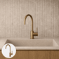 Kitchen Vaucluse Gooseneck Kitchen Mixer Tap - Satin Brass