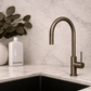Kitchen Vaucluse Gooseneck Kitchen Mixer with Pullout Spray - Antique Brass