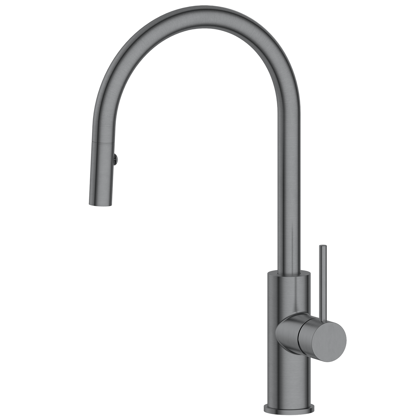 Kitchen Vaucluse Gooseneck Kitchen Mixer with Pullout Spray Gunmetal