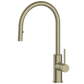 Kitchen Vaucluse Gooseneck Kitchen Mixer with Pullout Spray Satin Brass