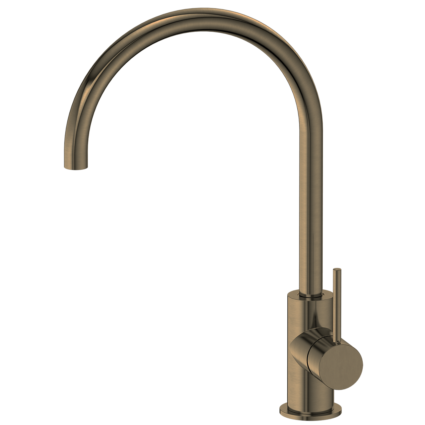 Kitchen Vaucluse Gooseneck Mixer Tap Antique Brass