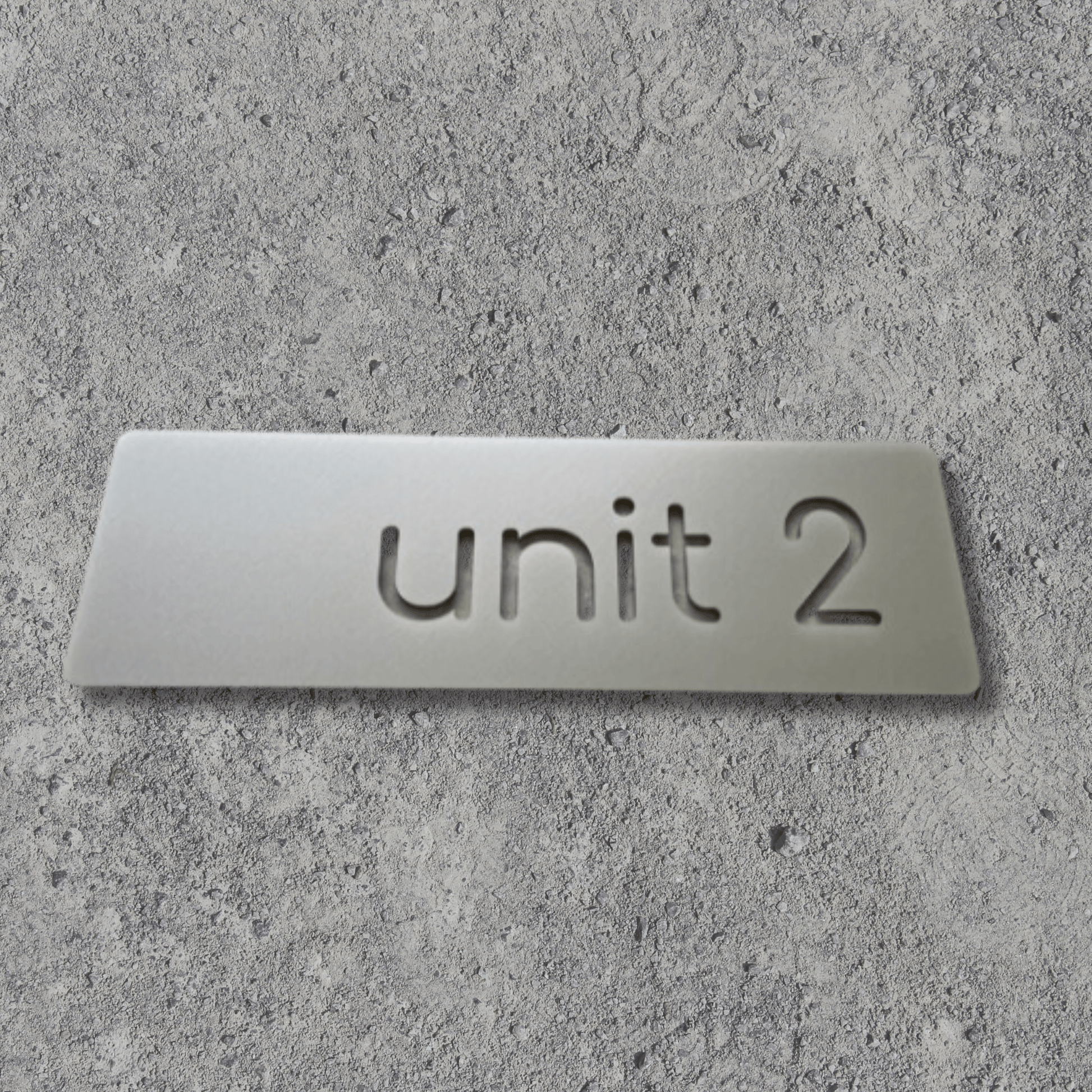 Metallic Silver Bayside Luxe - Personalised Slimline Rectangle Sign