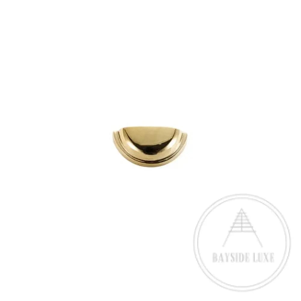 Polished Gold Bayside Luxe - Ascot Solid Brass Cup Pull