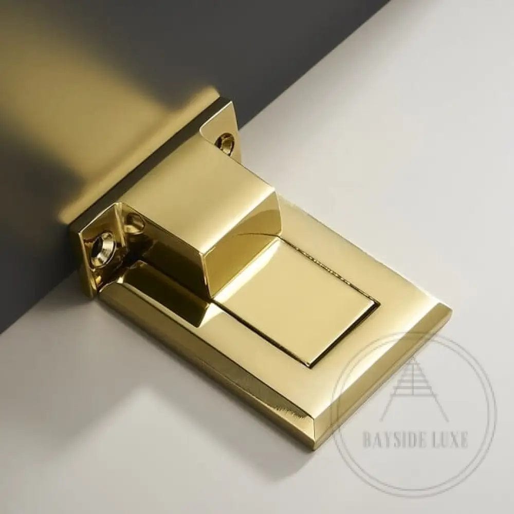 Polished Gold Luxe Doorware - Malvern Flush Magnetic Door Stop - Polished Gold