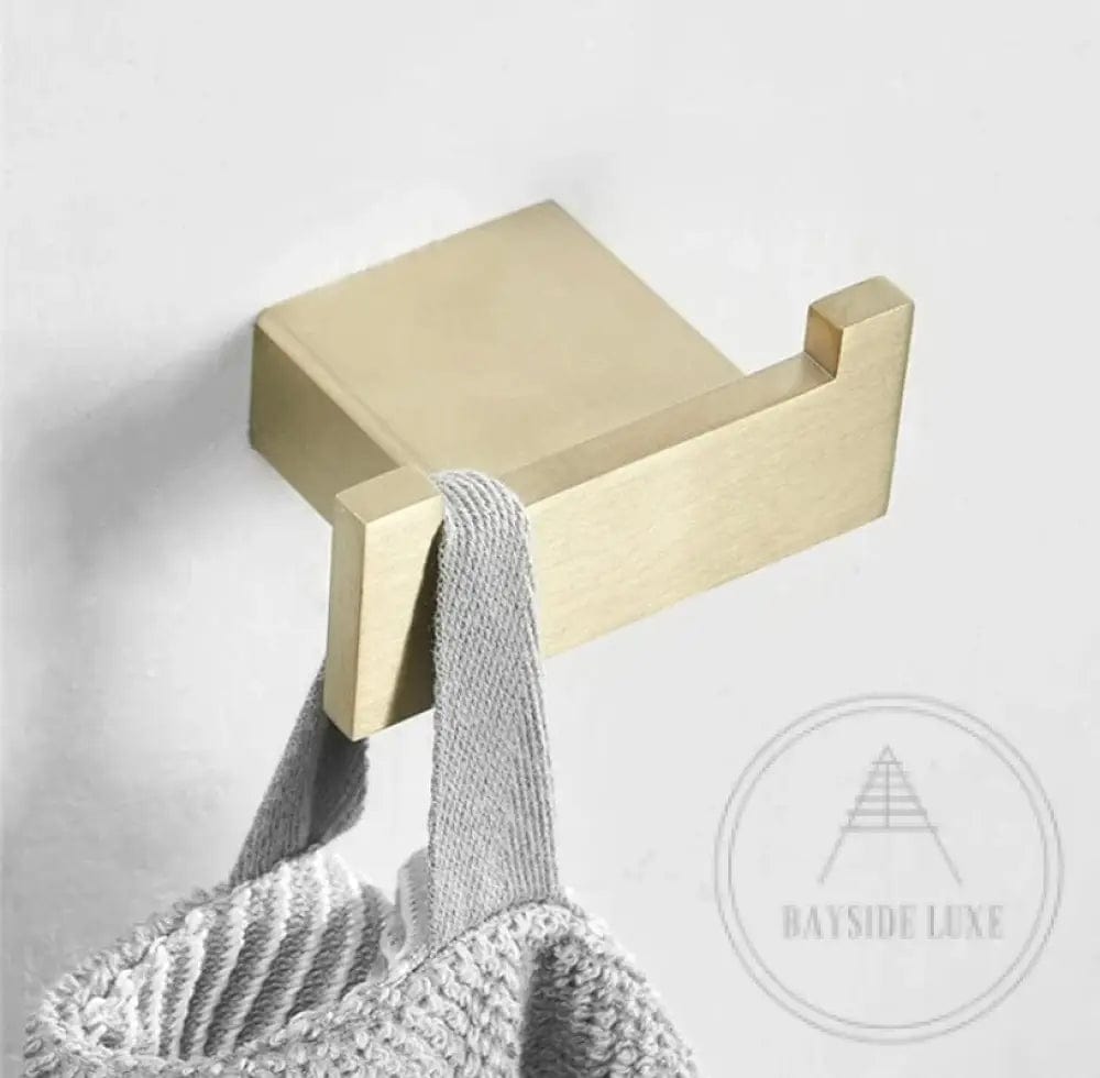 Square Double / Brushed Gold / Stainless Steel Bayside Luxe - S/S Brushed Gold Hooks