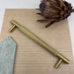 Toorak Satin Brass Cabinetry Handle 195mm - Display