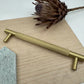 Toorak Satin Brass Cabinetry Handle 195mm - Display