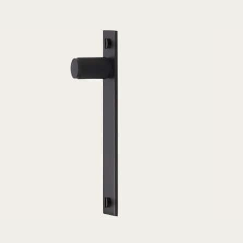 150mm (HS128) / Black / Solid Brass Bayside Luxe - Door Knob Pull with Back Plate - Black