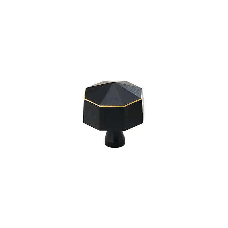 24mm / Black / Solid Brass Bayside Luxe - Geo Knob