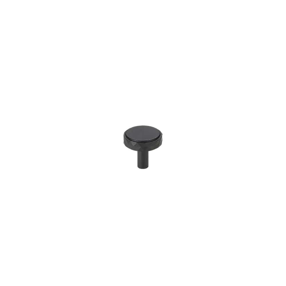 34 x 33mm Knob / Black / Solid Brass Bayside Luxe - Dalkeith Diamond Handle