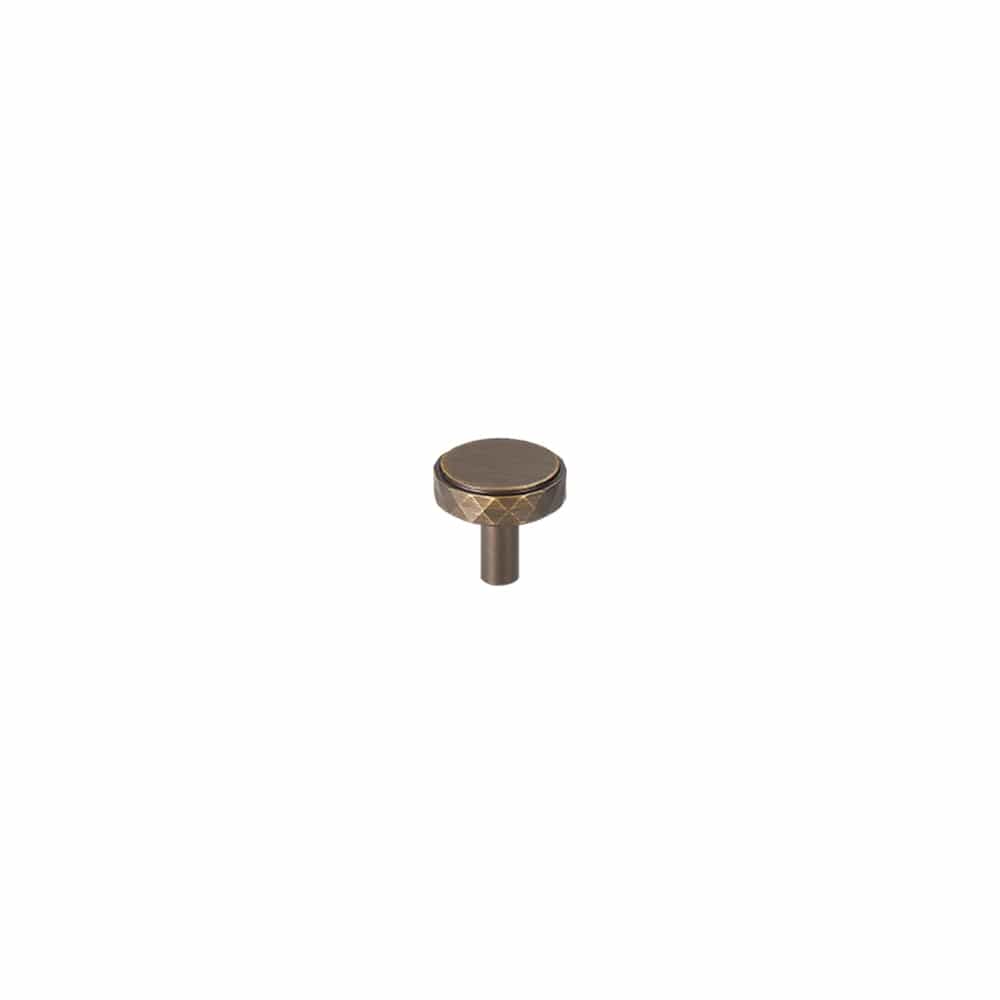 34 x 33mm Knob / Bronze / Solid Brass Bayside Luxe - Dalkeith Diamond Handle