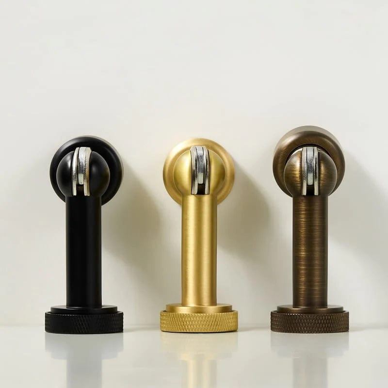 82 x 35mm / Black / Solid Brass Luxe Doorware - Mosman Magnetic Door Stop - Black