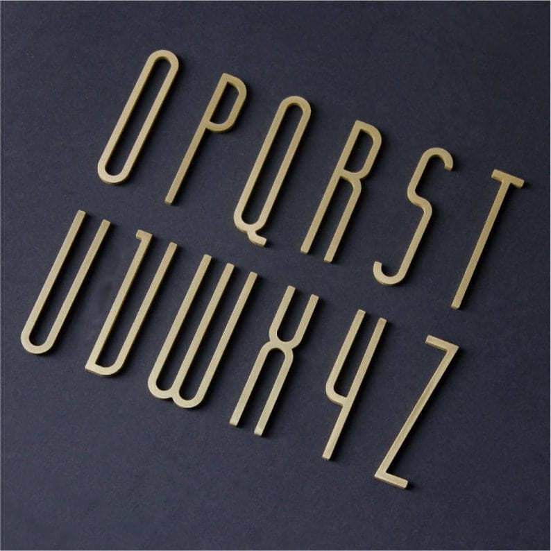 Bayside Luxe - Golden Brass Room Letters and Numbers - 70mm