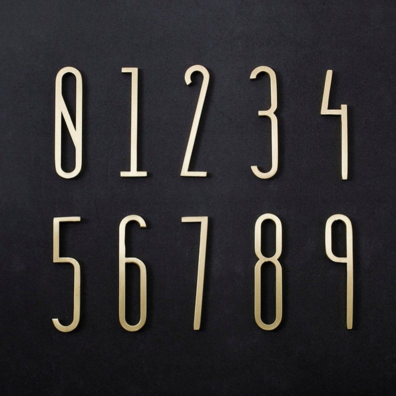 Bayside Luxe - Golden Brass Room Letters and Numbers - 70mm