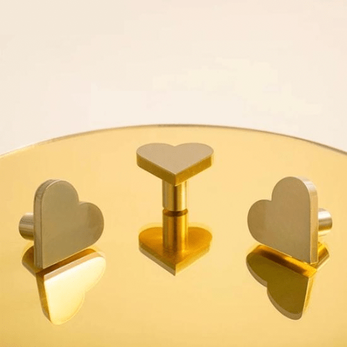 Bayside Luxe - Heart Shaped Satin Brass Knobs